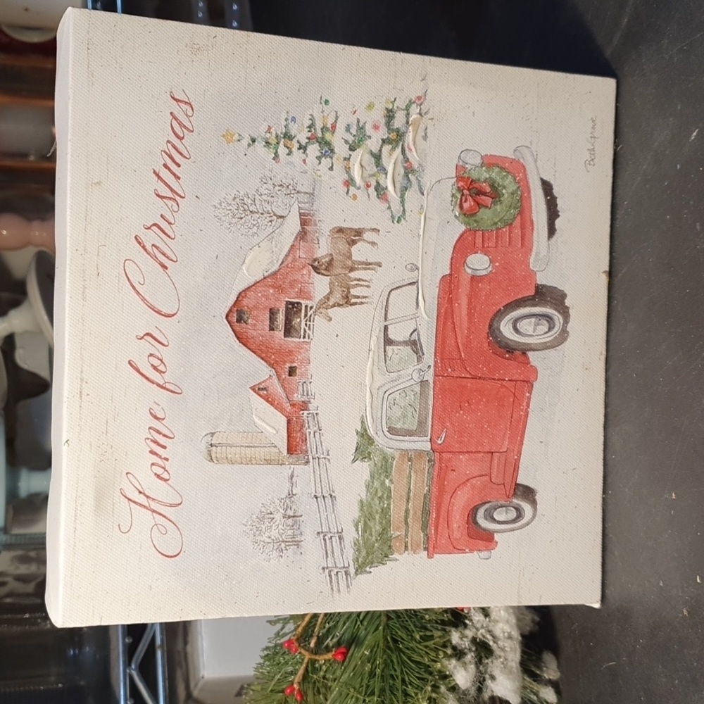 💜 Home for Christmas canvas art